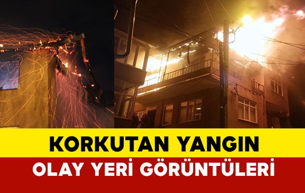 (FOTO EKLENDİ) Sakarya'da geceyi aydınlatan yangın panik yarattı