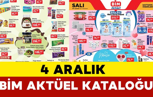 BİM 4 Şubat Salı Tarihlerinde Aktüel İndirimleri: 4 Şubat BiM Aktüel raflarında bugün hangi ürünler var?