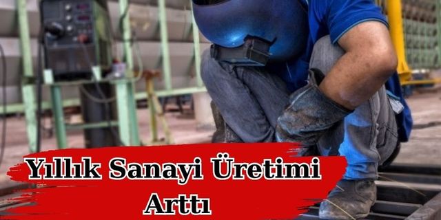 Yıllık Sanayi Üretimi Arttı
