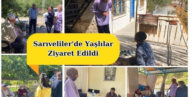 Sarıveliler'de Yaşlılar Ziyaret Edildi