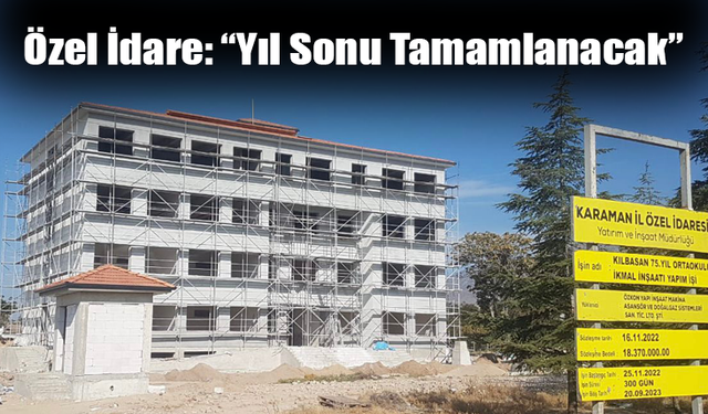 Özel İdare: “Yıl Sonu Tamamlanacak”