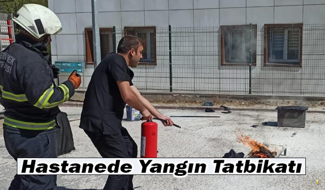 Ermenek Devlet Hastanesi'nde Yangın Tatbikatı