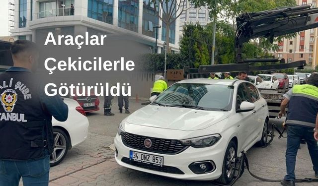 Araçlar Çekicilerle Götürüldü