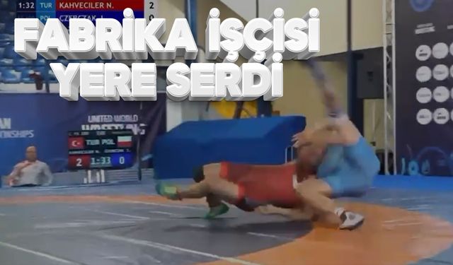 Fabrika İşçisi Nazmi Kahveciler, Polonyalı Rakibini Böyle Yere Serdi