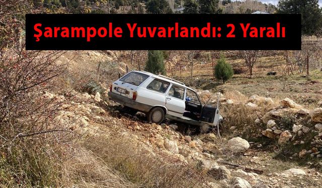 Şarampole Yuvarlandı: 2 Yaralı