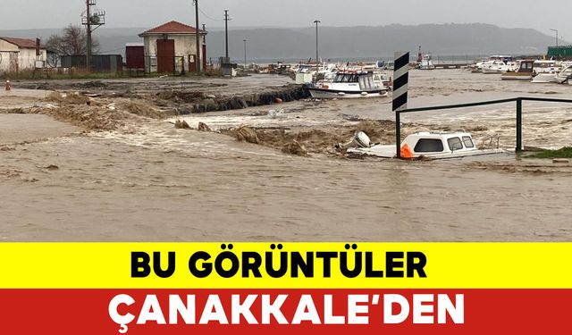 Bu Görüntüler Çanakkale'den: Çanakkale Kepez Çayı Taştı