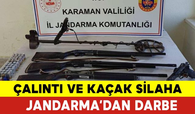 Çalıntı ve Kaçak Silaha Jandarma'dan Darbe