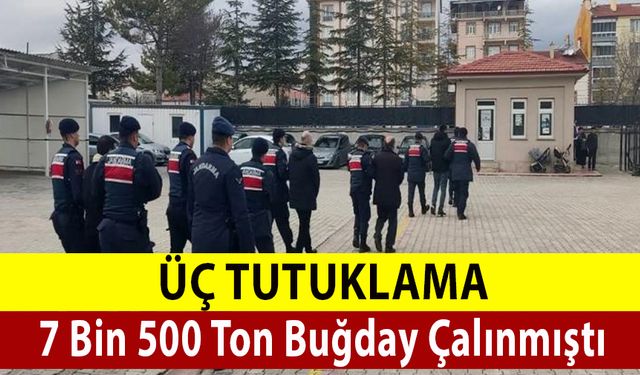 Çumra'da 7 Bin 500 Ton Buğday Çalınmasına 3 Tutuklama