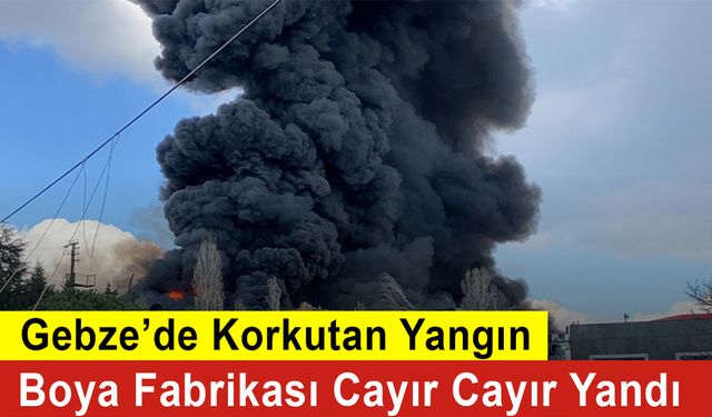 Gebze’de Boya Fabrikası Cayır Cayır Yandı