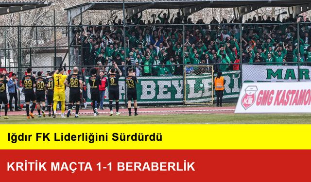 Kritik Maçta 1-1 Beraberlik