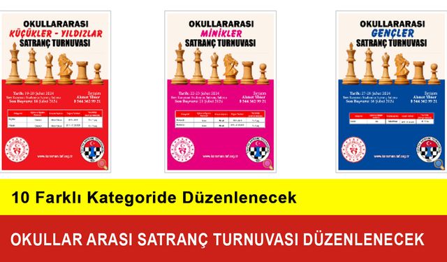 Okullar Arası Satranç Turnuvası Düzenlenecek