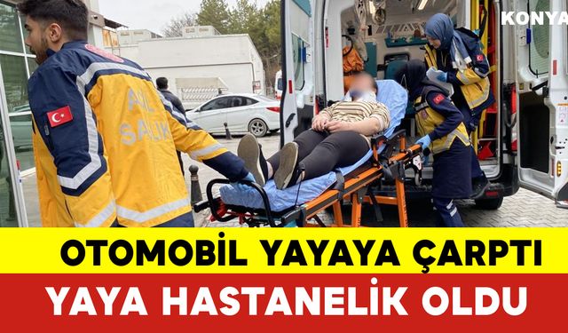 Otomobil Yayaya Çarptı Yaya Hastanelik Oldu