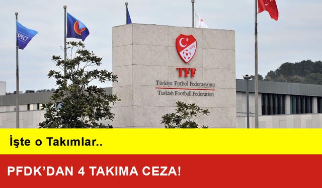 PFDK’dan 4 Takıma Ceza!