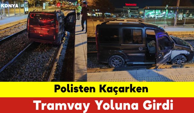 Polisten Kaçarken Tramvay Yoluna Girdi