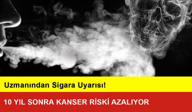 Sigarayı Bıraktıktan 10 Yıl Sonra Kanser Riski Azalıyor