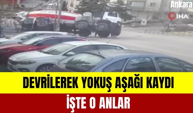 Devrilerek Yokuş Aşağı Kaydı- O Anlar Kamerada