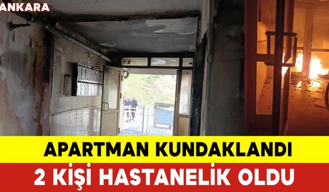 Apartman Kundaklandı 2 Kişi Hastanelik Oldu