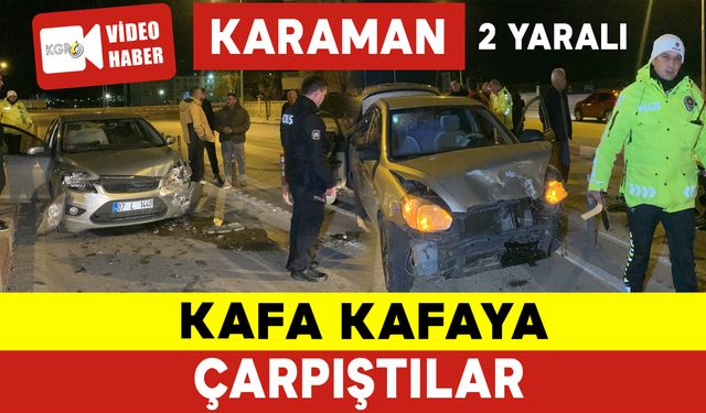 Gece Kafa Kafaya Çarpıştılar: 2 Yaralı