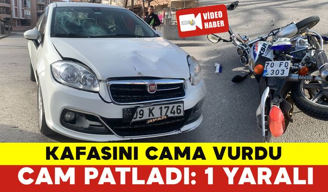 Karaman'da Otomobil ve Motosiklet Çarpıştı: 1 Yaralı