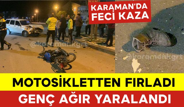 Motosikletten Fırladı Ağır Yaralandı