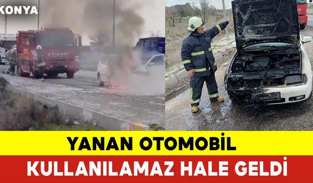 Otomobil Yanarak Kullanılamaz Hale Geldi