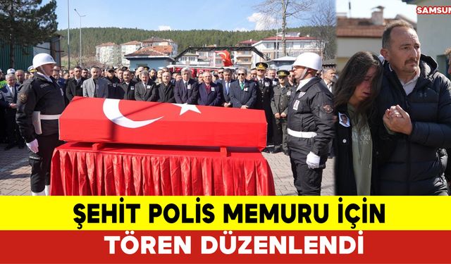 Şehit Polis Memuru İçin Tören Düzenlendi