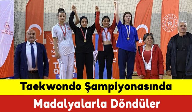 Taekwondo Şampiyonasında Madalyalarla Döndüler