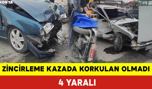 Zincirleme Kazada Korkulan Olmadı: 4 yaralı