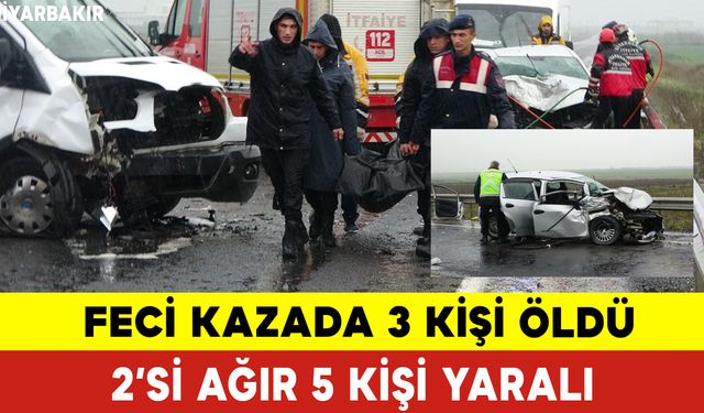 3 Kişinin Öldüğü Kazada 2'si Ağır 5 Kişi Yaralı