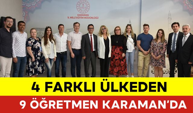 4 Farklı Ülkeden 9 Öğretmen Karaman'da