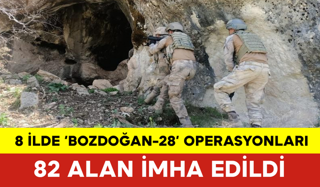 8 İlde ‘Bozdoğan-28’ Operasyonları: 82 Alan İmha Edildi