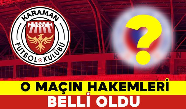 O Maçın Hakemleri Belli Oldu