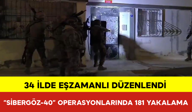 34 İlde Sibergöz Operasyonları: 181 Yakalama