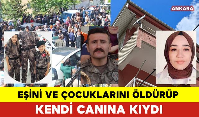 Eşini ve Çocuklarını Öldürüp Kendi Canına Kıydı