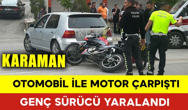 Genç Motosiklet Sürücüsü Yaralandı