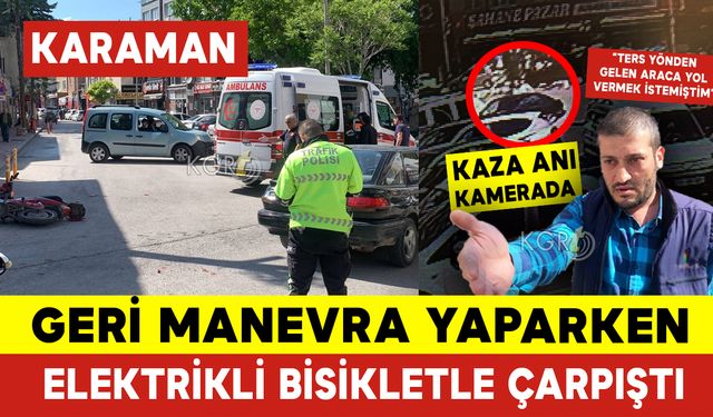 Geri Manevra Yapan Otomobil ile Elektrikli Bisiklet Çarpıştı: 2 Yaralı