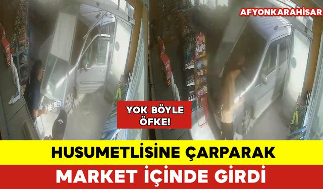 Husumetlisine Çarparak Market İçinde Girdi