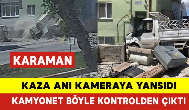 Kamyonet Böyle Kontrolden Çıktı: İşte O Anlar