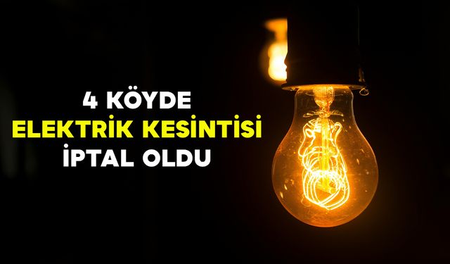 Karaman'da 4 Köyde Elektrik Kesintileri İptal Oldu (5 Saat Sürecekti)