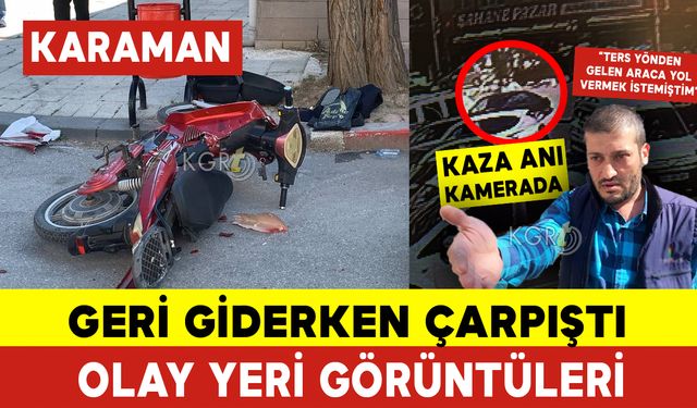 Karaman'da Elektrikli Bisikletle Otomobil Çarpıştı