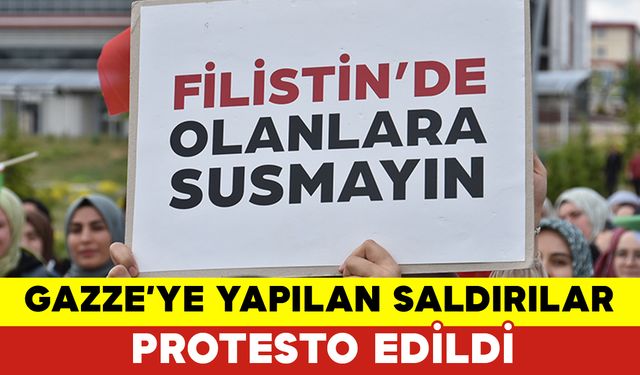 Kmü’de İsrail’in Gazze’ye Yönelik Saldırıları Protesto Edildi