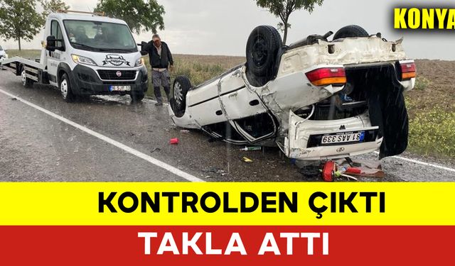 Kontrolden Çıktı Takla Attı: 3 Yaralı