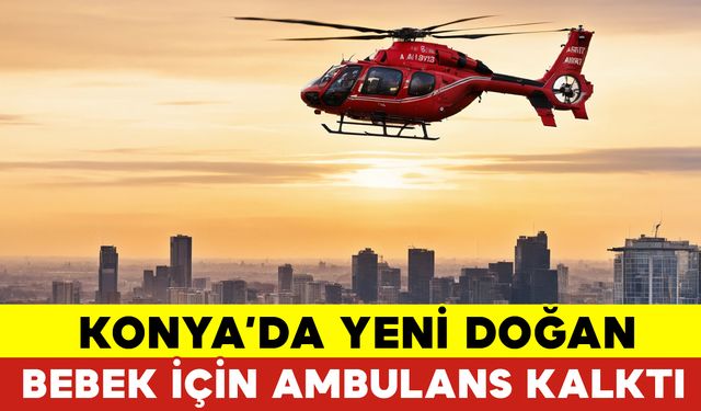 Kulu’da Yeni Doğan Bebek İçin Ambulans Helikopter Kalktı