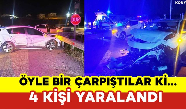 Öyle Bir Çarpıştılar ki... 4 Kişi Yaralandı