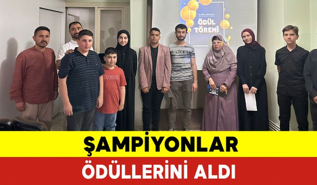 Şampiyonlara Ödülleri Verildi