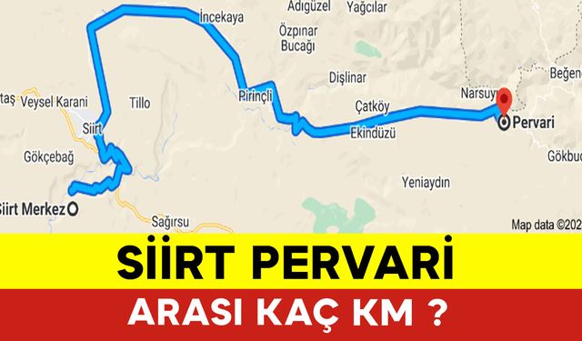 Siirt Pervari Arası Kaç Km?