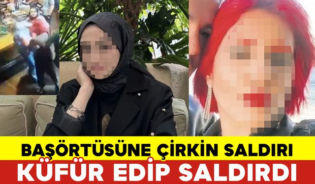 Başörtüsünü Açıp Küfür Etti