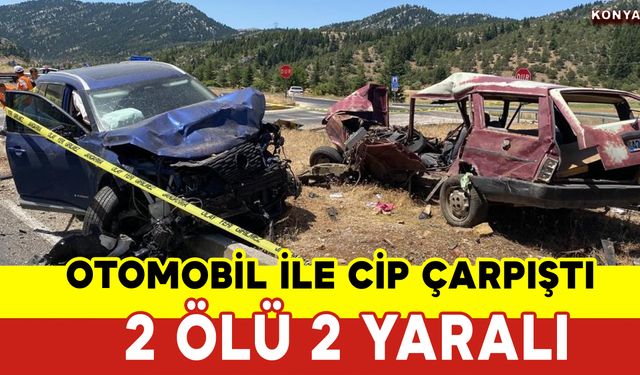 Cip ile Otomobil Çarpıştı: 2 Ölü 2 Yaralı