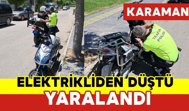 Elektrikli Bisikletten Düşen Kadın Yaralandı