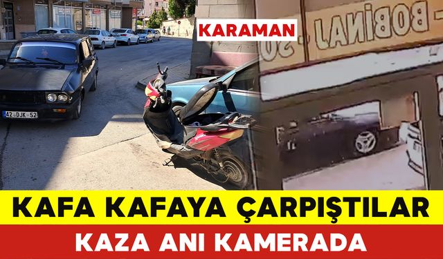 Elektrikli Bisiklet İle Otomobil Kafa Kafaya Çarpıştı O Anlar Kamerada